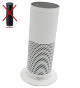 Soundbass - DELUXE DESIGN Amazon Echo Weißer ständer | Diskretes High-End Sockeldesign | Außergewöhnliche Verbesserungen in der Stabilität | Farblich abgestimmte Oberfläche | Perfekter Schutz für Alexa -